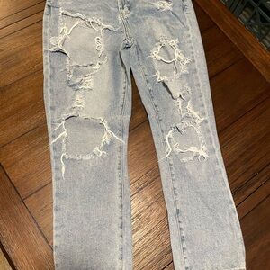 Distressed Light Blue Women's Jeans